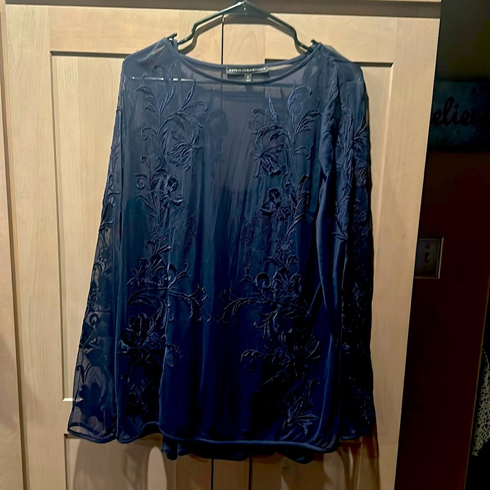 Worn once White House Black Market Sheer Blouse
